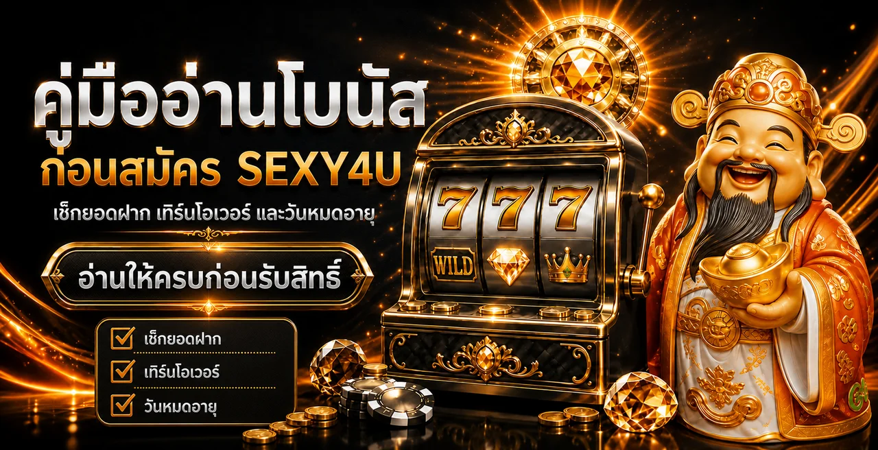 SEXY4U วิธีอ่านโบนัส เทิร์น และเงื่อนไขก่อนสมัคร